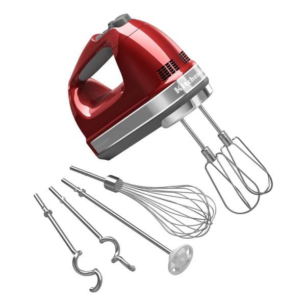 KitchenAid KHM926CA Candy Apple Red 9-speed Digital Hand Mixer with Turbo  Beater II Accessories Pack - Bed Bath & Beyond - 9918056