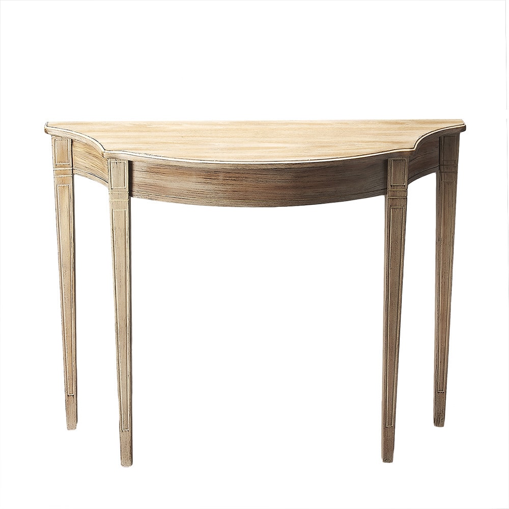 Shop Handmade Demilune Driftwood Finish Console Table On Sale