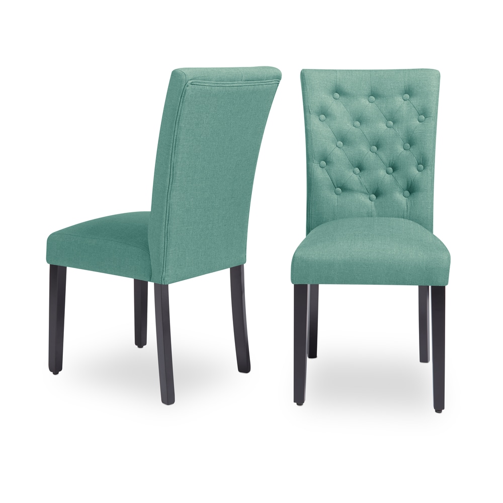 Monsoon Sopri Upholstered Armless Parson Dining Chairs (Set of 2)