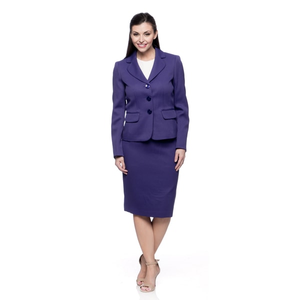Shop Evan Picone Women's Passion Purple 2-piece Skirt Suit - Free ...