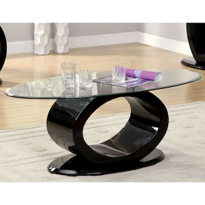 Opelle Modern 47-inch Oval Glass Top Coffee Table by Furniture of America