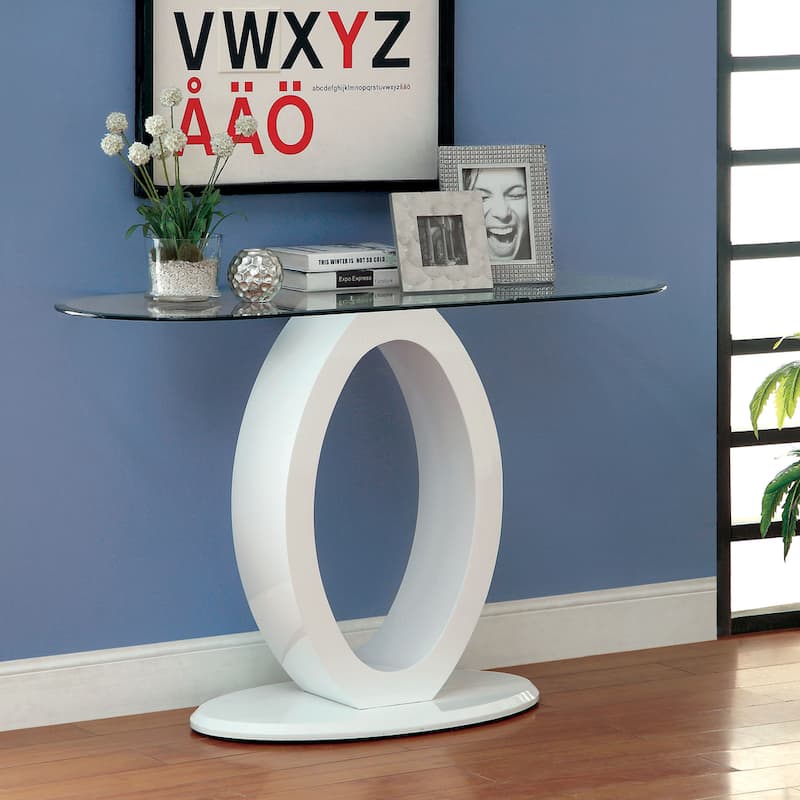 Opelle Modern 47-inch Wood O-shaped Base Sofa Table by Furniture of America - White