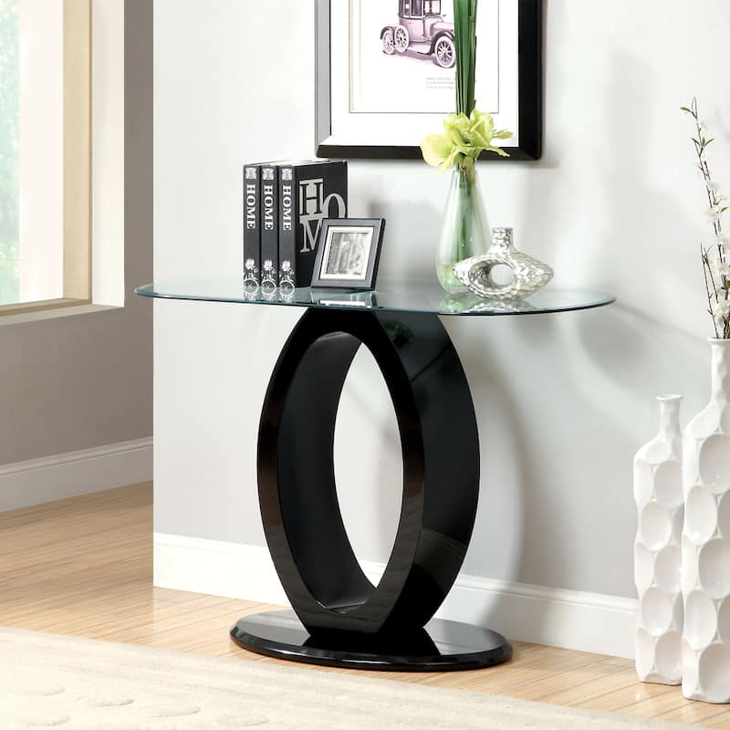 Opelle Modern 47-inch Wood O-shaped Base Sofa Table by Furniture of America - Black