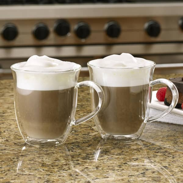 Insulated Glass Coffee Mug (Set of 2)