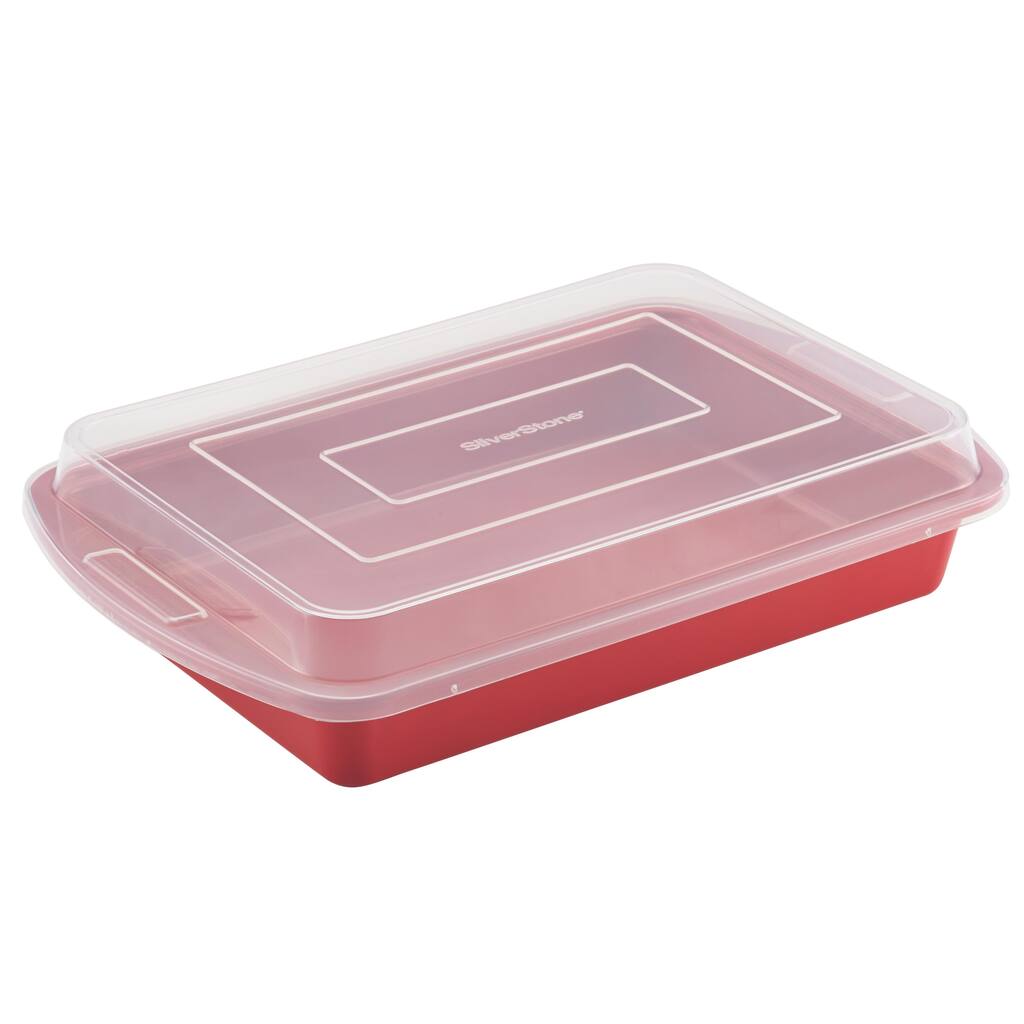 SilverStone Hybrid Ceramic Nonstick Bakeware 9-Inch x 13-Inch Covered Cake Pan