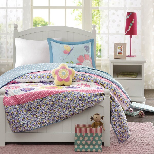 Mi Zone Kids Blooming Butterflies 4-piece Coverlet Set