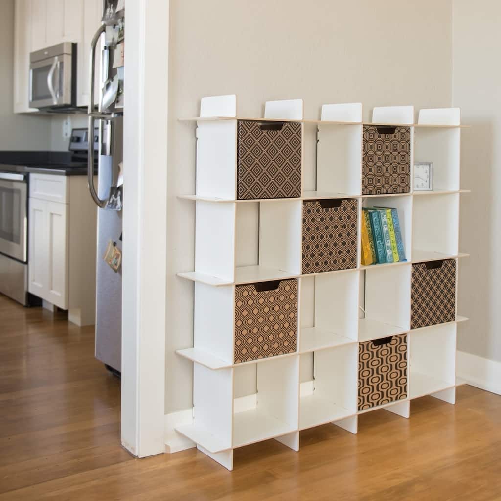 Modern 16 Cube Storage Bookcase