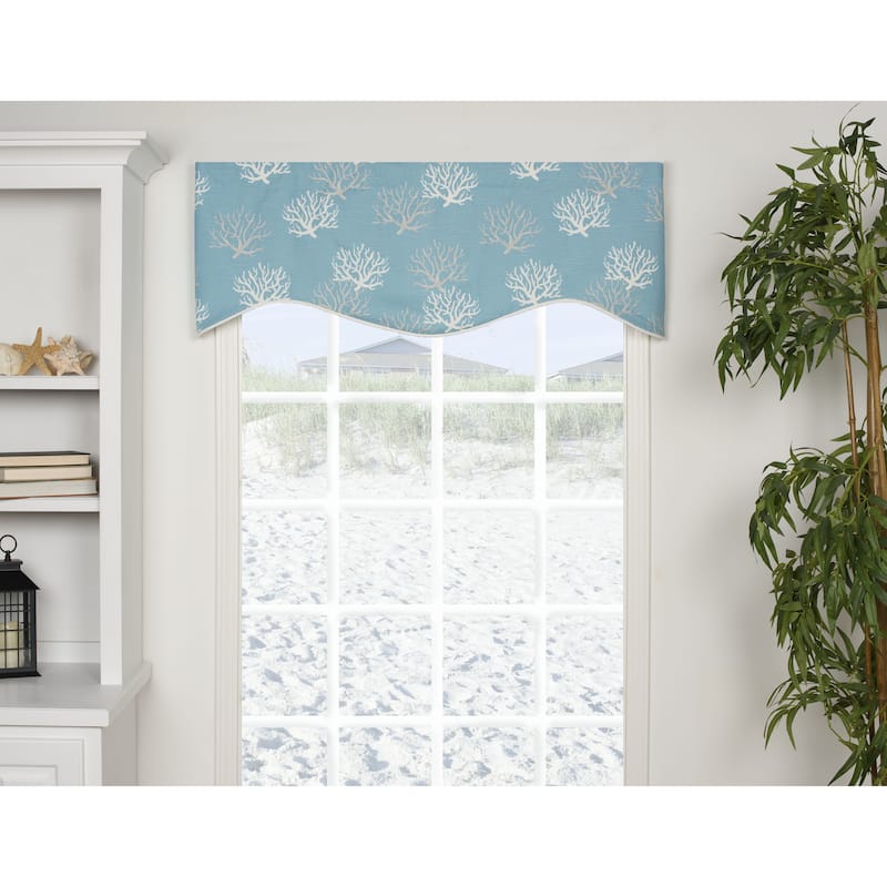 Captiva Blue Shaped Valance