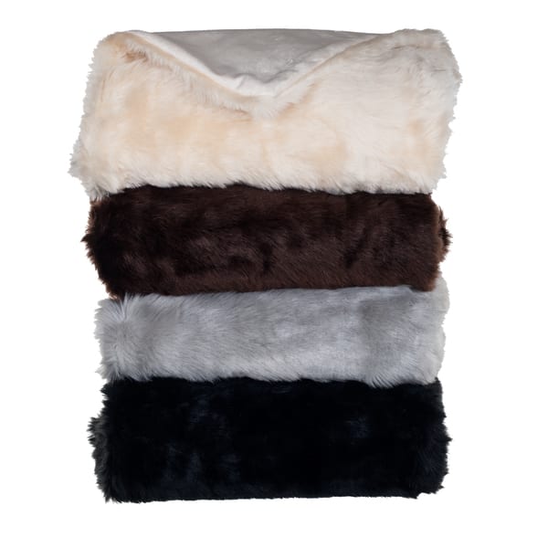 slide 2 of 6, Windsor Home Luxury Long Haired Faux Fur Throw