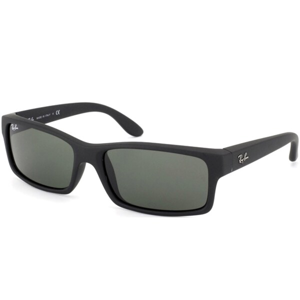 Ray-Ban RB4151 601/2P Polarized Active Rectangle Sunglasses Black Gloss  Green | eBay