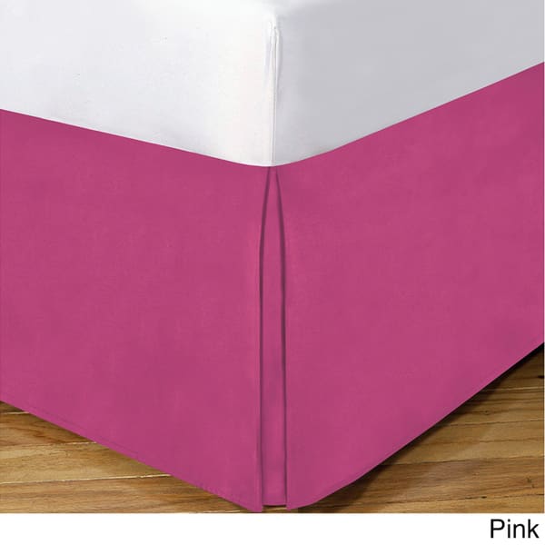 Lux Hotel 14-inch Drop Bedskirt - Twin XL - Pink