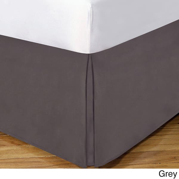 Lux Hotel 14-inch Drop Bedskirt - Full - Grey