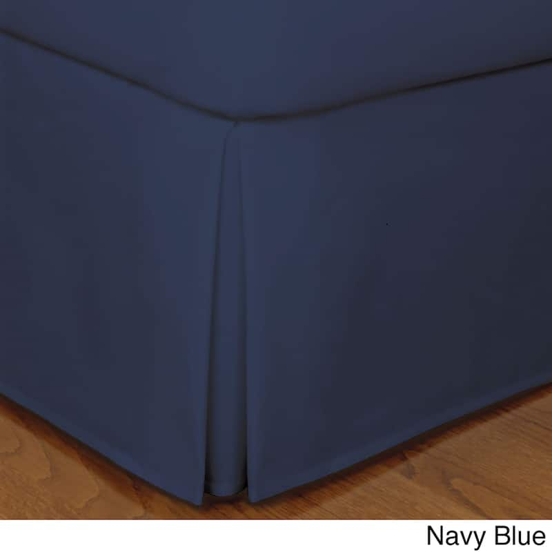 Lux Hotel 14-inch Drop Bedskirt - California King - Navy Blue