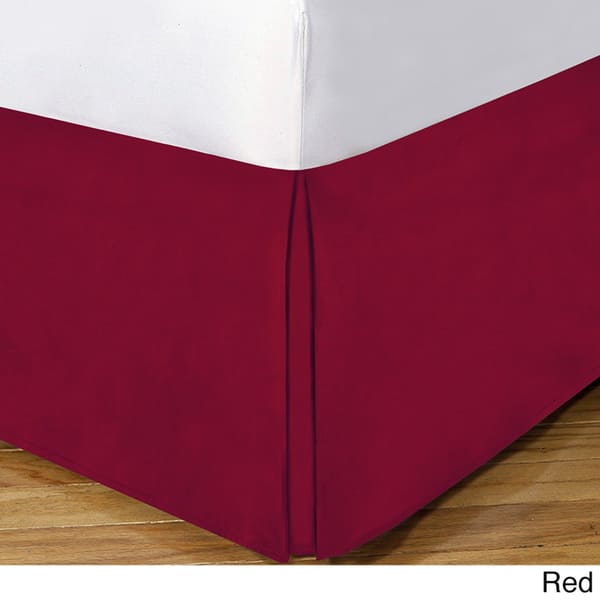 Lux Hotel 14-inch Drop Bedskirt - Twin - Red