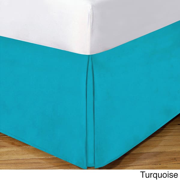 Lux Hotel 14-inch Drop Bedskirt - Twin XL - Turquoise