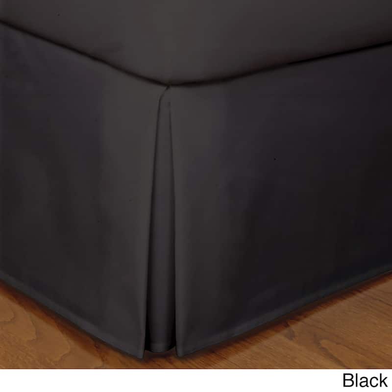 Lux Hotel 14-inch Drop Bedskirt - California King - Black