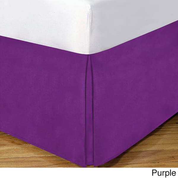 Lux Hotel 14-inch Drop Bedskirt - Twin XL - Purple