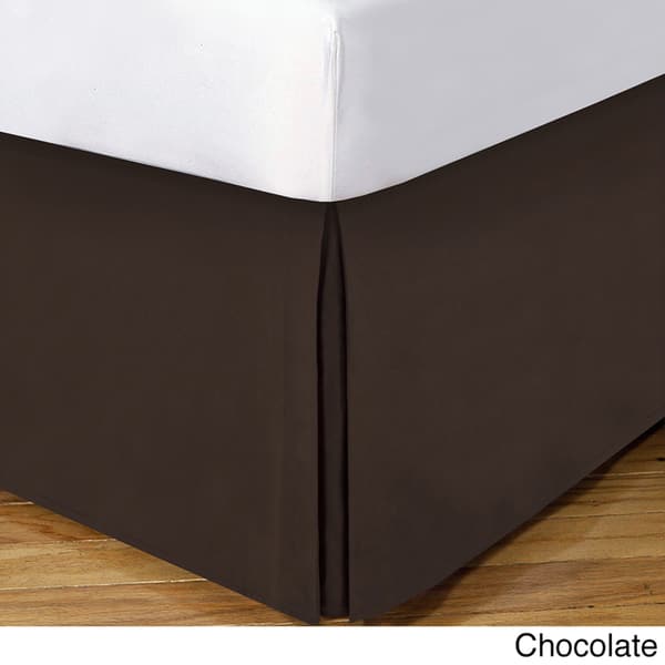 Lux Hotel 14-inch Drop Bedskirt - Twin - Chocolate