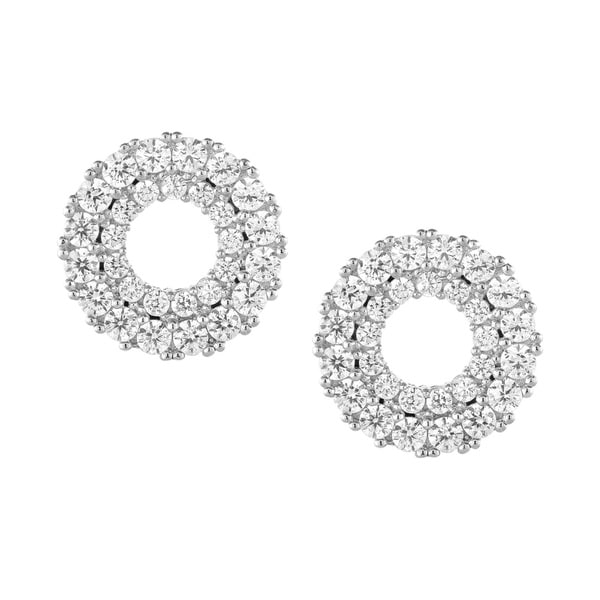 La Preciosa Sterling Silver Cz Open Circle Stud Earrings Free La Preciosa Sterling Silver Cz Open Circle Stud Earrings