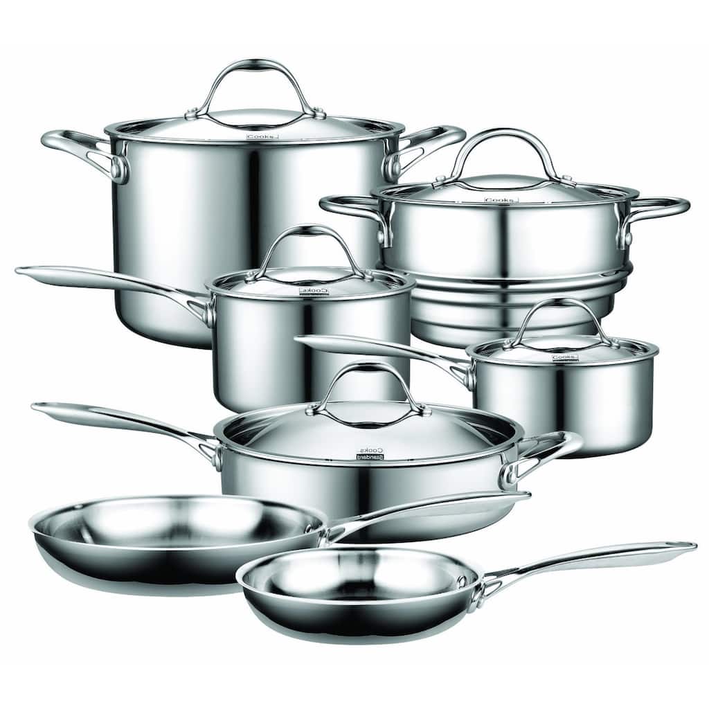 Cooks Standard 12-Piece Multi-Ply Clad Stainless Steel Cookware Set
