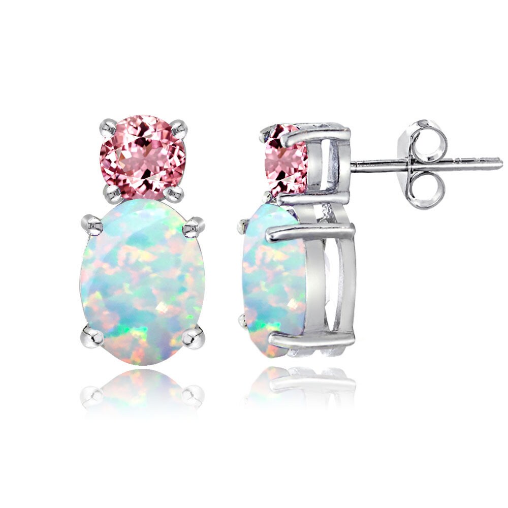 Handmade Earrings Natural Pink Tourmaline Silver Earrings-925 Sterling Silver Pink Tourmaline Earrings-Dangle Earrings Gemstone Earrings