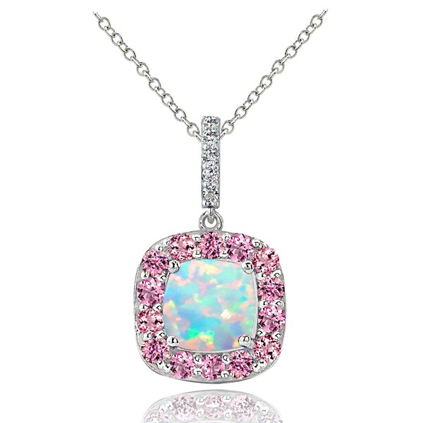 opal and pink tourmaline necklace