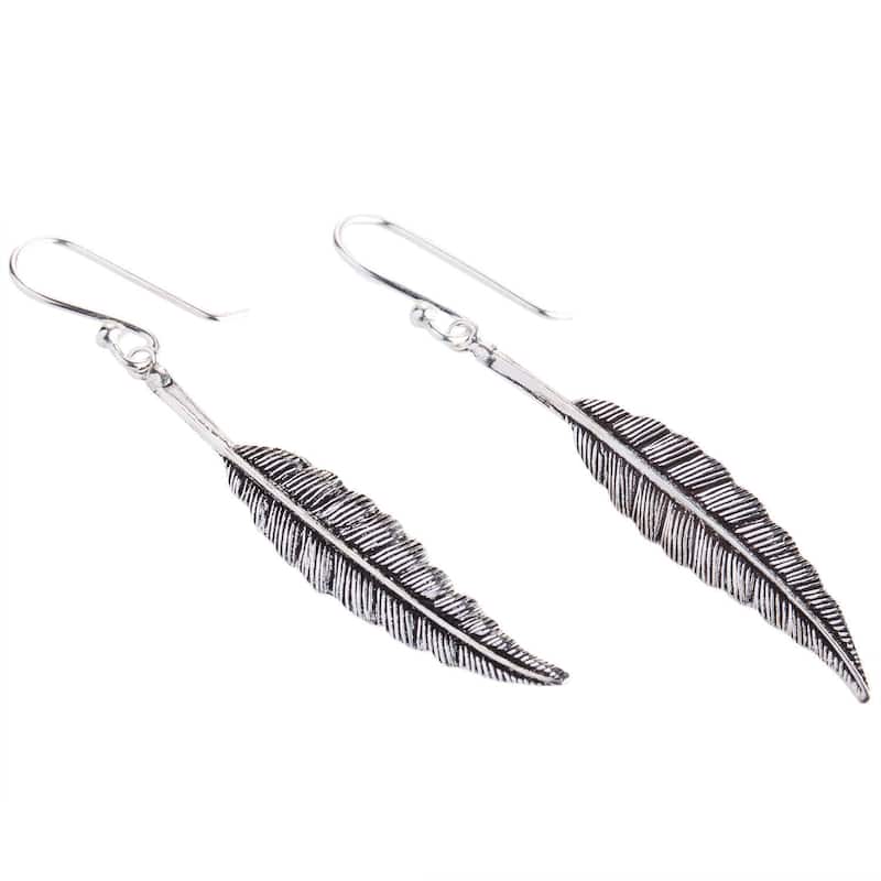 Handmade Sterling Silver Flight Foxtail Danling Style Earrings (Thailand)