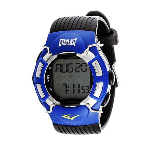 Everlast HR1 Finger Touch Heart Rate Monitor Blue Bezel Sport Digital Watch