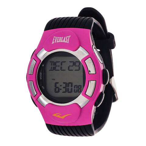 Everlast HR1 Finger Touch Heart Rate Monitor Pink Bezel Sport Digital Watch