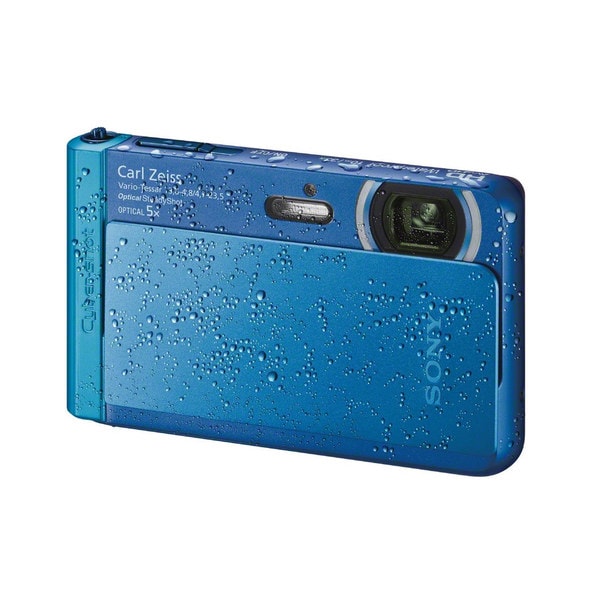 Shop Sony Cyber Shot DSC-TX30 Waterproof 18.2MP Blue Digital Camera