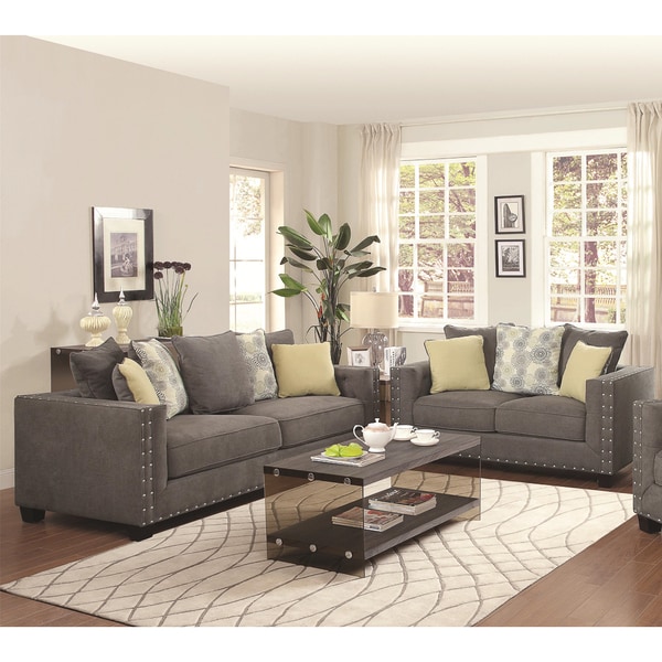 shop calvin button 2-piece living room set - free shipping today