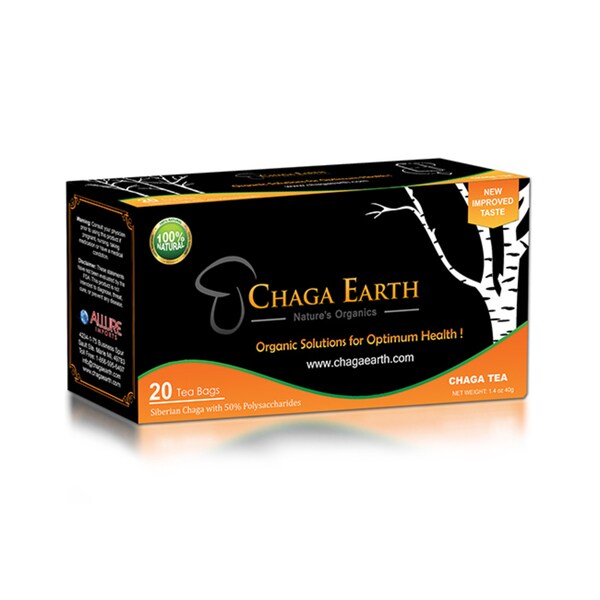 Shop Chaga Earth Siberian Chaga Tea Bags (20 Bags) - Free ...