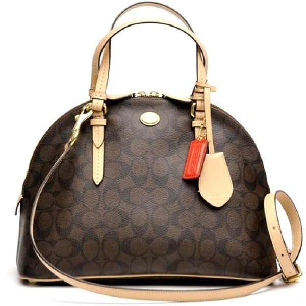 MICHAEL Michael Kors Hamilton East/West Brown Logo Satchel