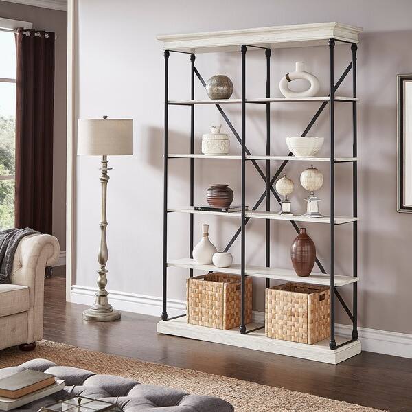 Shop Barnstone Cornice Double Shelving Bookcase By Inspire Q