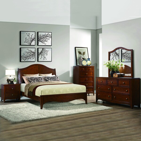 Wynter Classic Mahogany Oak 5-piece Bedrrom Set - Overstock - 9922925