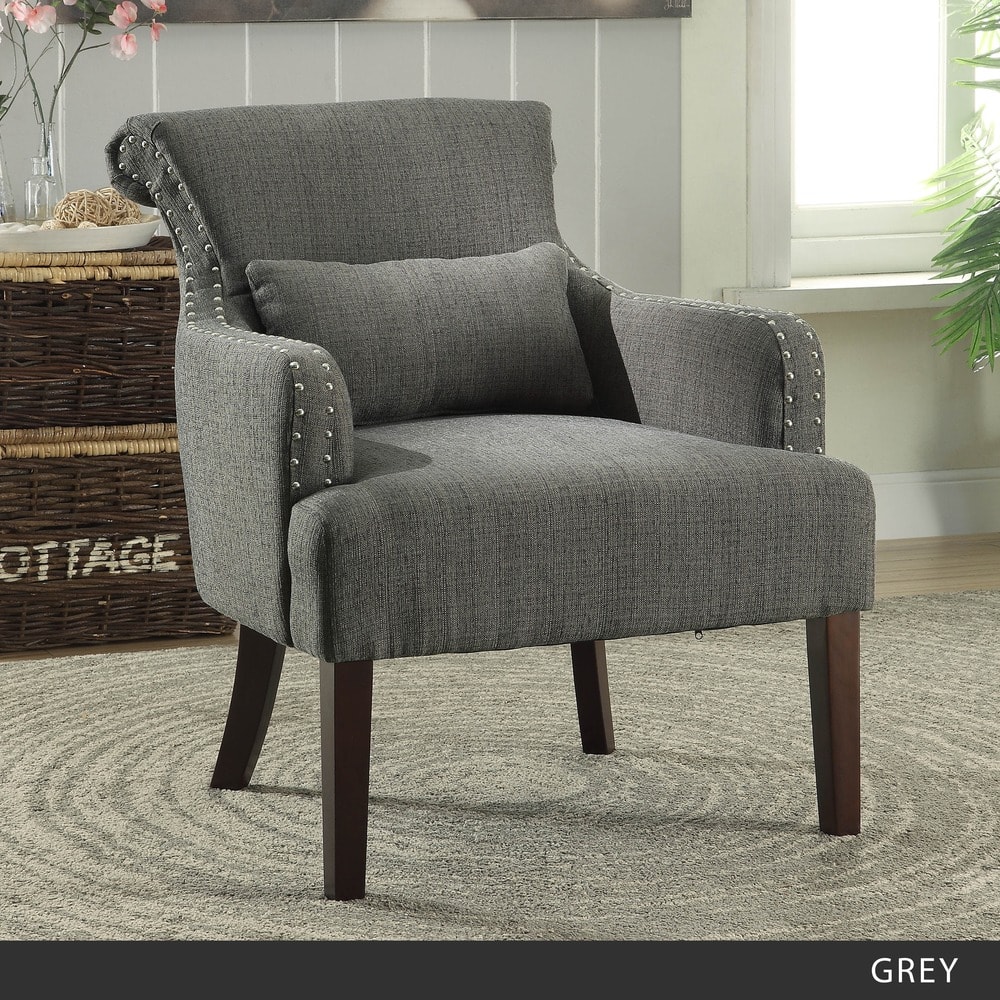 Nyer Contemporary Fabric Upholstered Accent Chair by Furniture of America