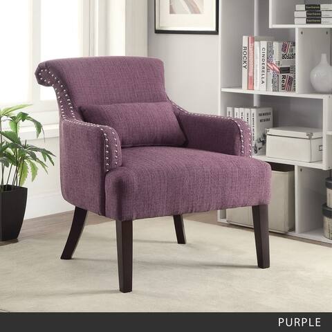 Furniture of America Nyer Modern Fabric Upholstered Accent Chair