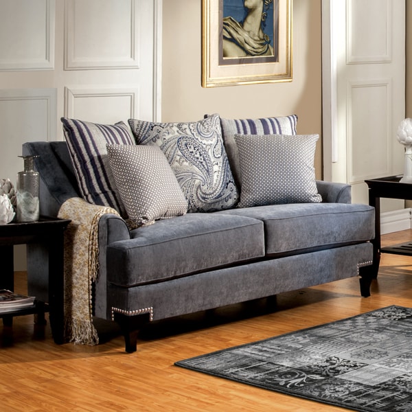 Furniture of America Pere Contemporary Fabric Upholstered Loveseat