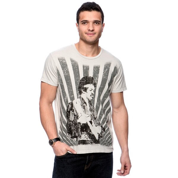 Riff Stars Men's 'Hendrix Rays' Grey T-shirt