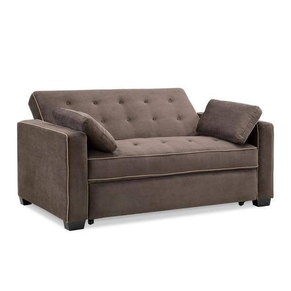 Serta Click Clack Augustine Java Full Size Convertible Sofa Serta Click Clack Augustine Java