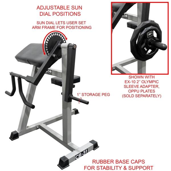 Shop Valor Fitness Cb 31 Preacher Curl Bench Machine Tricep