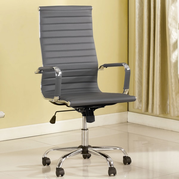 Furniture of America Kimmel Ribbed High Back Office Chair - 17080468 ...