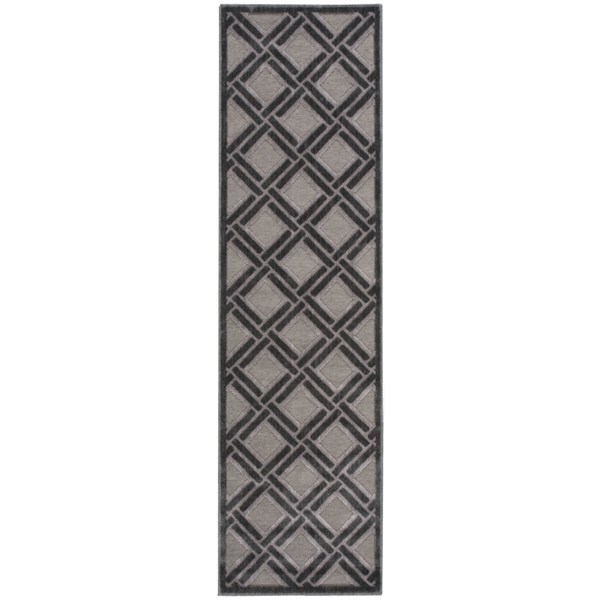 Rug Squared Corona Grey Rug - 2'3" x 8' Runner