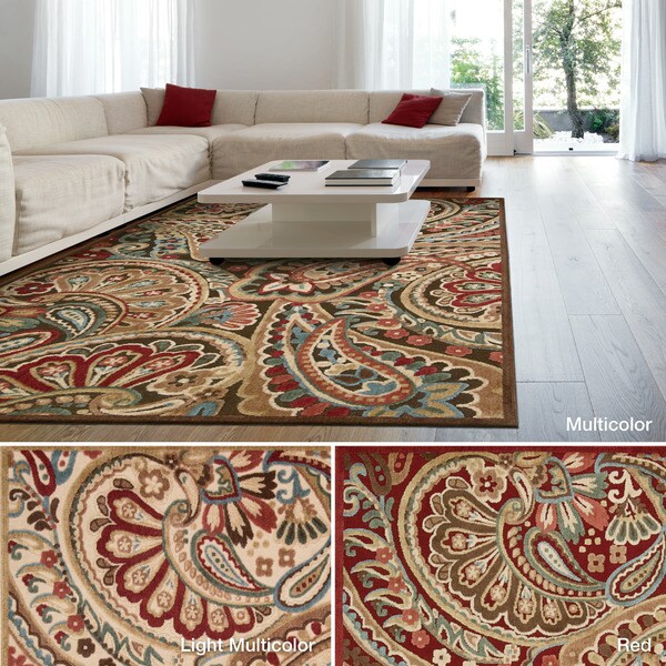 Rug Squared Corona Paisley Area Rug (3'6 x 5'6 ) - 3'6" x 5'6"