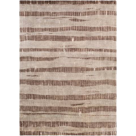 Hand-Knotted Teviot Stipe Indoor Area Rug - 8' x 11'