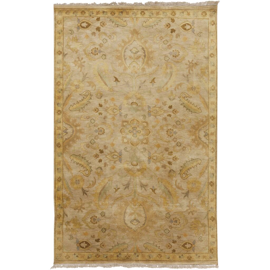 Hand-Knotted Tyrese Border Indoor Area Rug - 3'3" x 5'3"