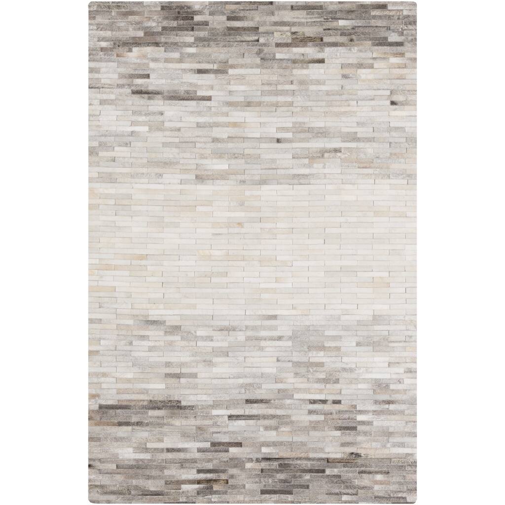 Hand-Crafted Mamie Geometric Hair On Hide Area Rug - 2' x 3' - 2' x 3'