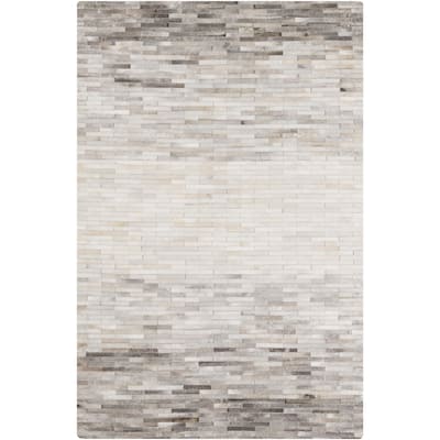 Hand-Crafted Mamie Geometric Hair On Hide Area Rug - 8' x 10' - 8' x 10 ...