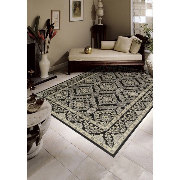 Rug Squared Corona Black Rug (7'9 x 10'10) - 7'9" x 10'10"