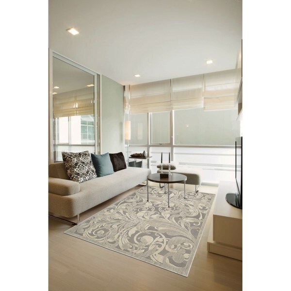 Rug Squared Corona Grey/Camel Rug - 7'9" x 10'10"